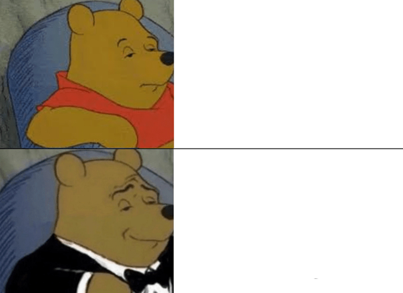 Tuxedo Winnie The Pooh meme about Adina Eden